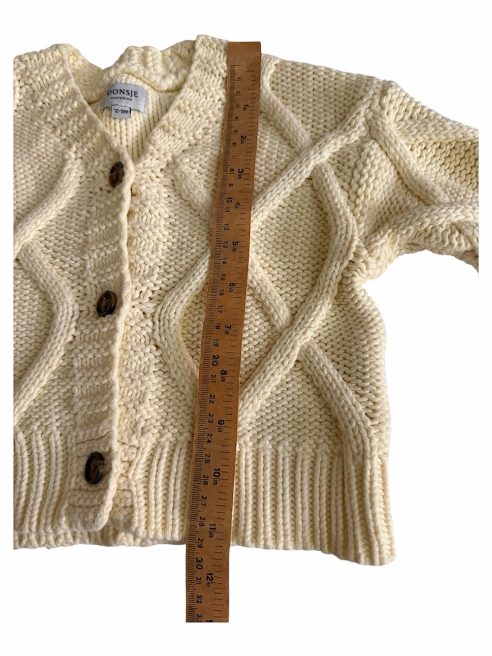DONSJE Vavida Cardigan | Lily White Size 12-18M - Picture 12 of 13